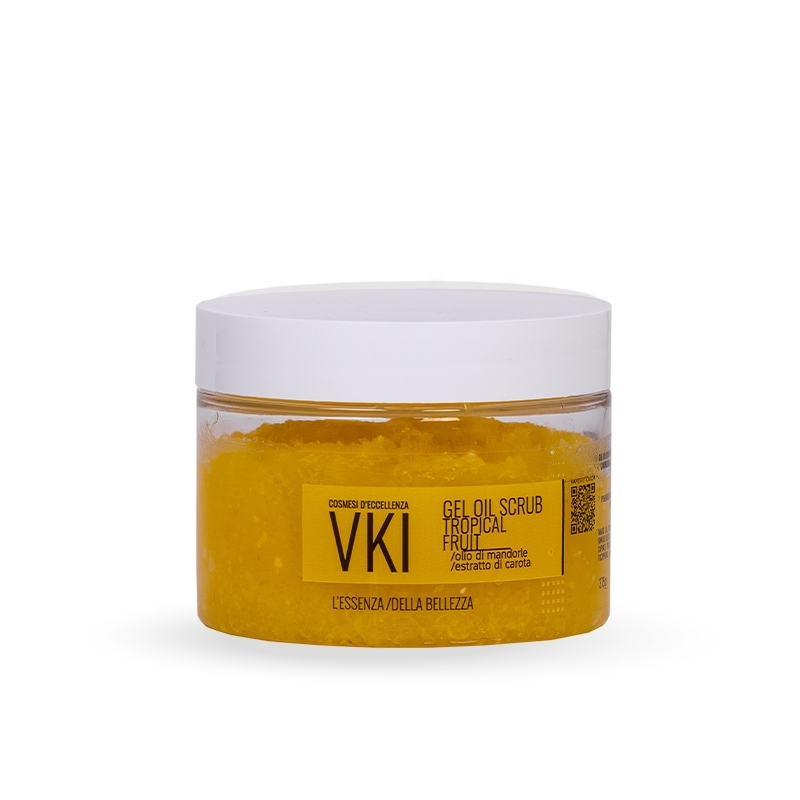 Gel Oil Scrub Tropical Fruit / olio di mandorle estratto di carota
