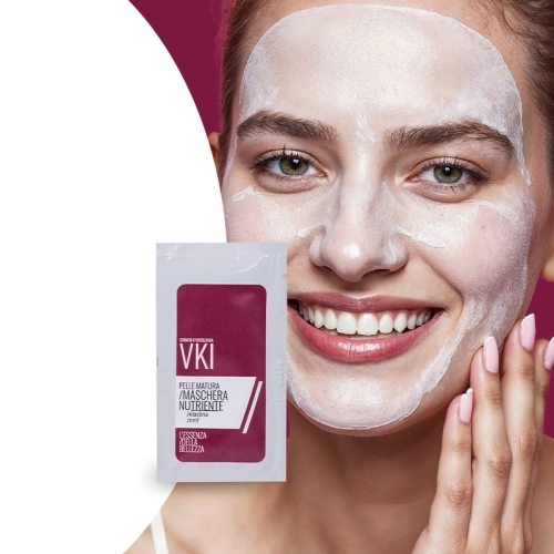 Maschera viso ricca, cremosa con collagene marino, elastina, nmf Vit.E